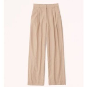 NWT A&F Curve Love A&F Sloane Tailored Linen-Blend Pant